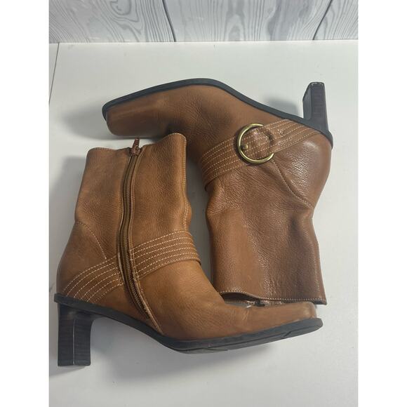 Vintage Etienne Aigner Square Toe Leather Jumper Boots Size 6.5 - Picture 6 of 9